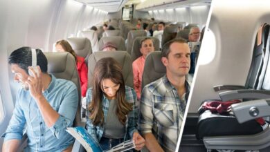Туристка открыла хитроумный способ поиметь больше места для ног в самолете