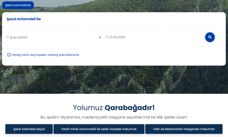 “Yolumuz Qarabağa” portalında dəyişiklik (www.yolumuzqarabaga.az) 1 yolumuz qarabag