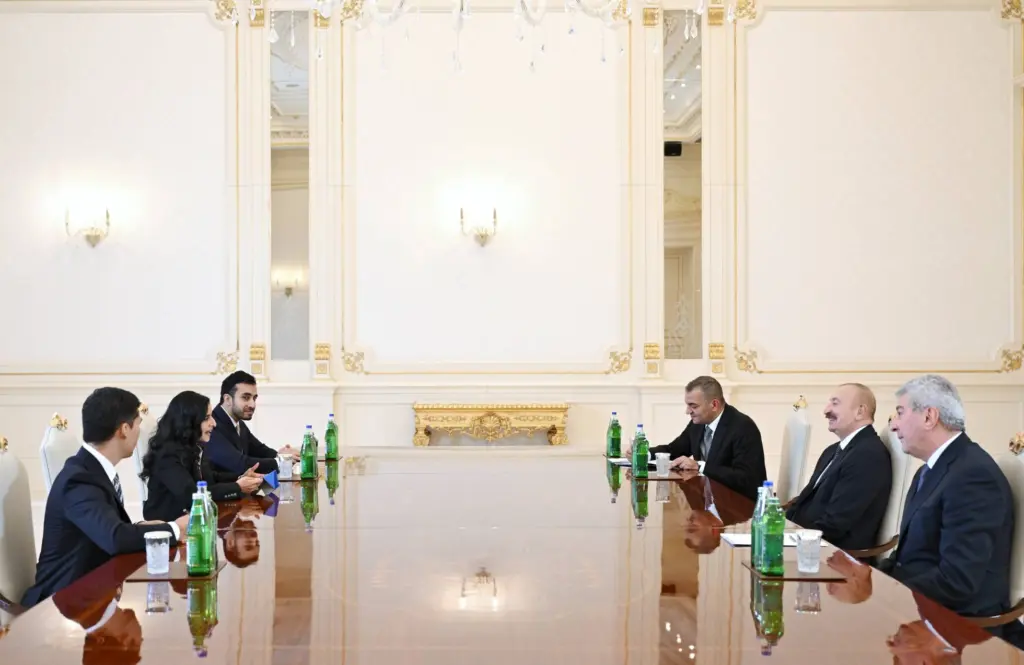 Встреча Президента Ильхама Алиева с делегацией UN Tourism во главе с Шейхой Ан-Нувейс
